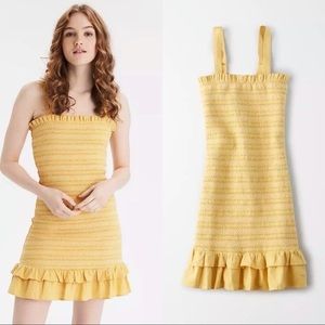 American Eagle Outfitters Women Yellow Casual Dress M